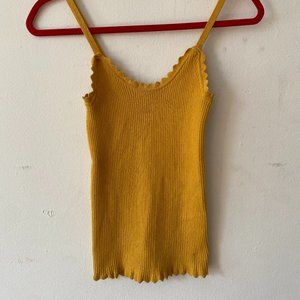 Mustard Knitted Tank Top Size M